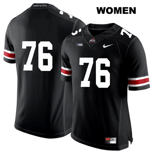 Ohio State Buckeyes Women's Branden Bowen #76 White Number Black Authentic Nike No Name College NCAA Stitched Football Jersey RM19R42YG